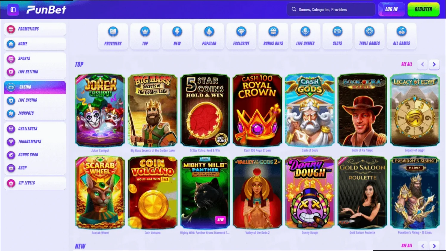 Funbet Casino 100% tot €100 + 200 Gratis Spins