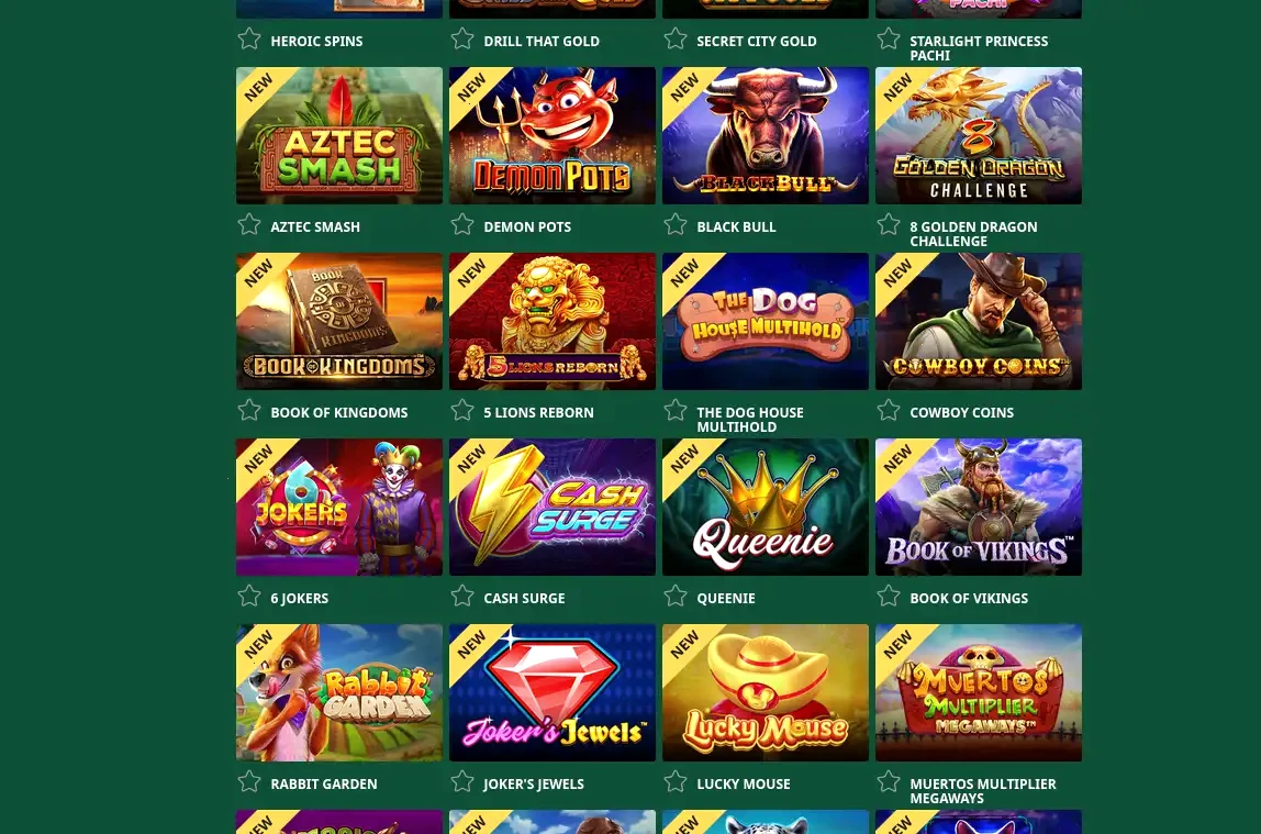 Funbet online casino spelaanbod